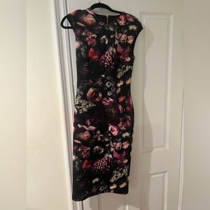 Size 2 Ted Baker London floral midi dress. Great used condition